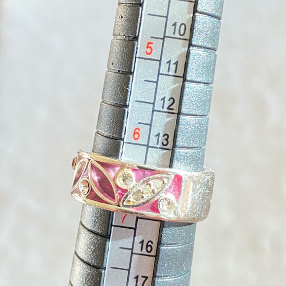 Vintage Cobalt Chrome pink shadow Ring. 6.5 - Picture 6 of 6